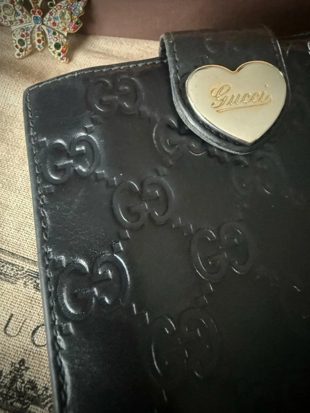 Gucci Guccissima Heart French Flap Wallet - Picture 4 of 16